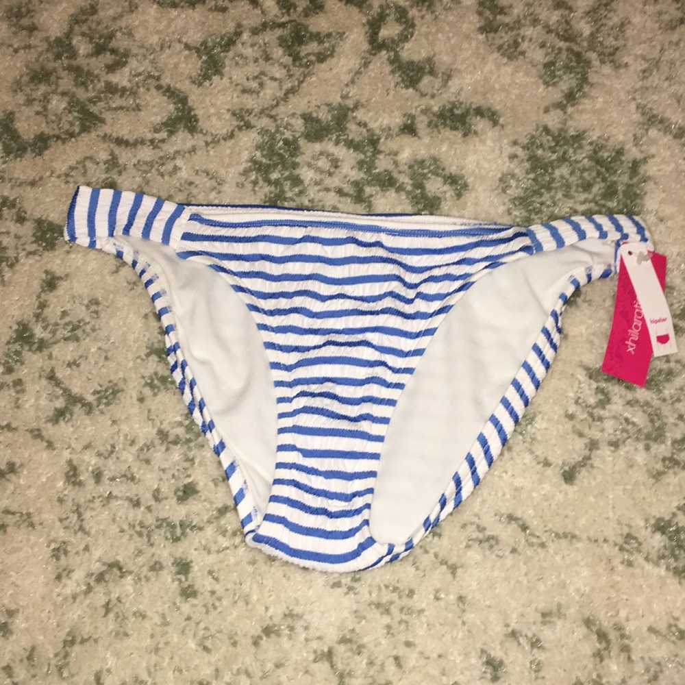 Xhiliration Textured Ribbed Bikini Bottoms